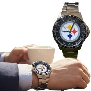 Pittsburgh Steelers Chronograph Team Watch Coach Series Silver Hardware PreOwned